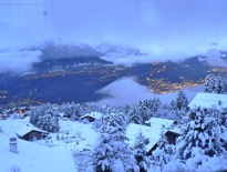 Winteruitzicht op Rhonedal, Sion